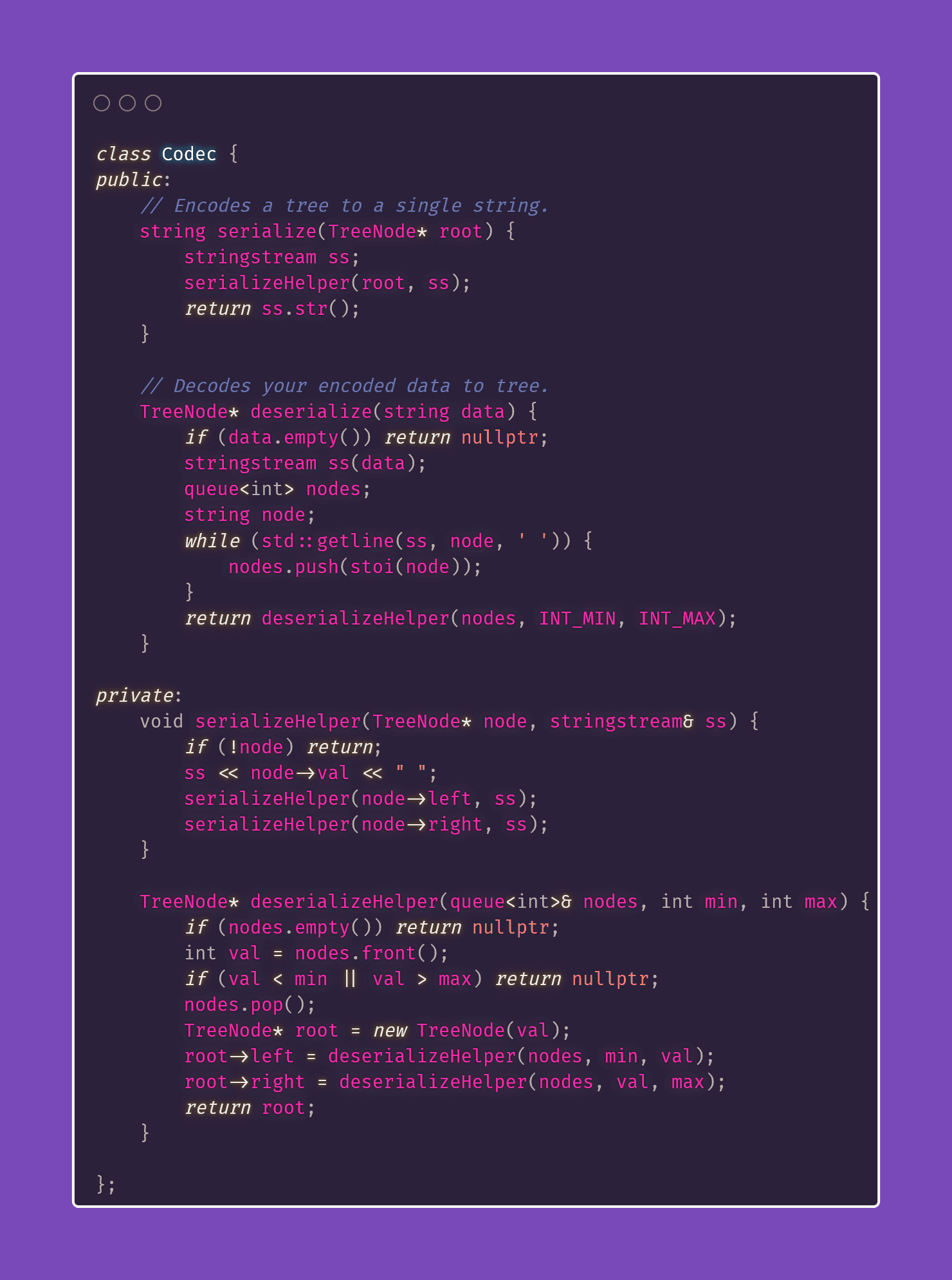 Coding Interview Prep: BST Serialization
